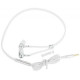 Наушники Zipper White, Mini jack (3.5 мм), вакуумные, микрофон на проводе, кабель 1.15 м
